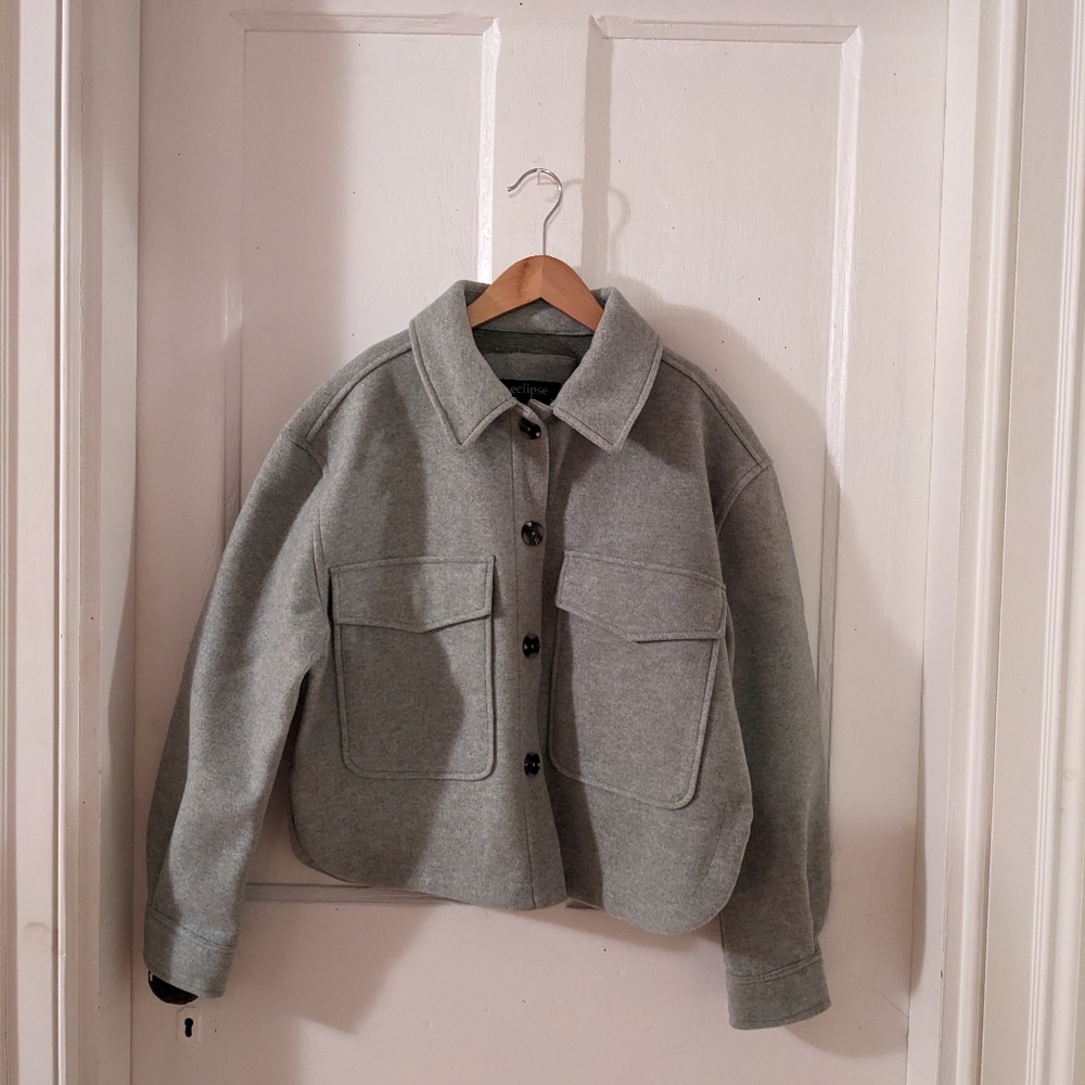 Green cropped jacket